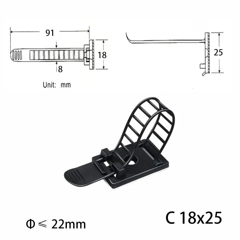 10-Piece Under-Desk Cable Organizer product image