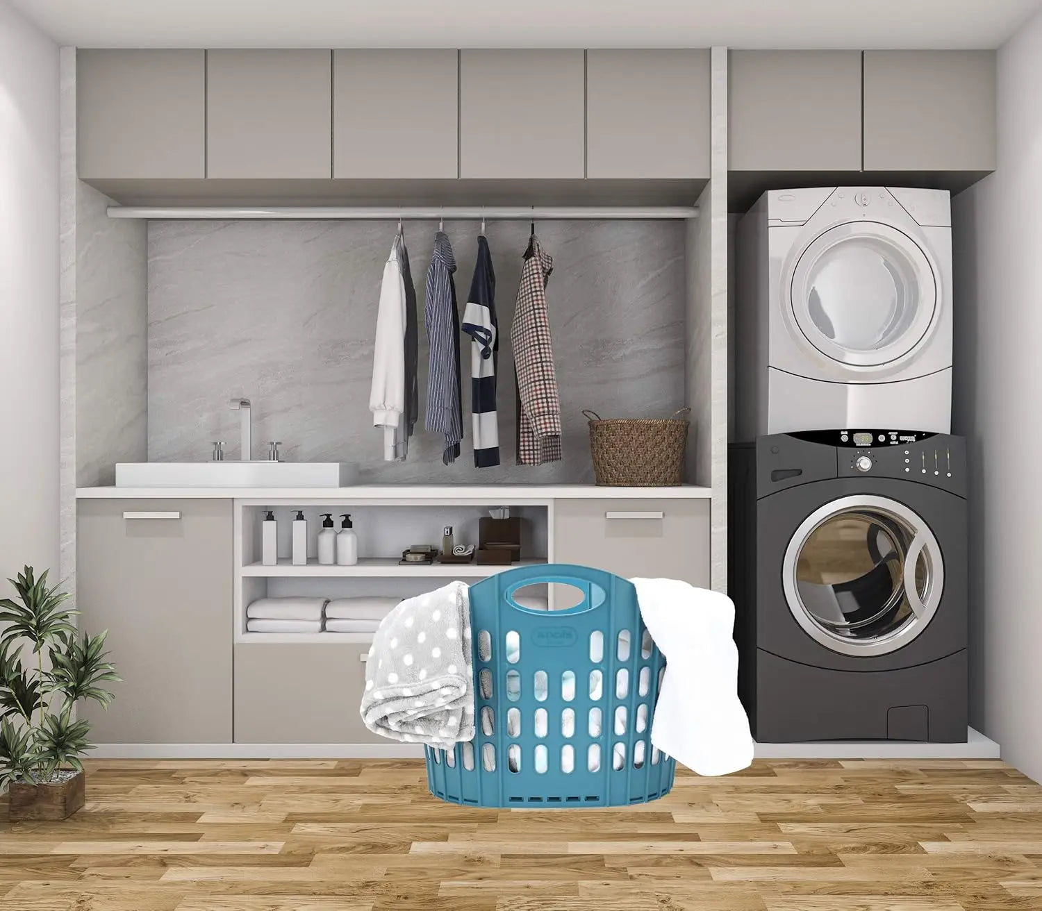 Foldable Plastic Laundry Hamper product image