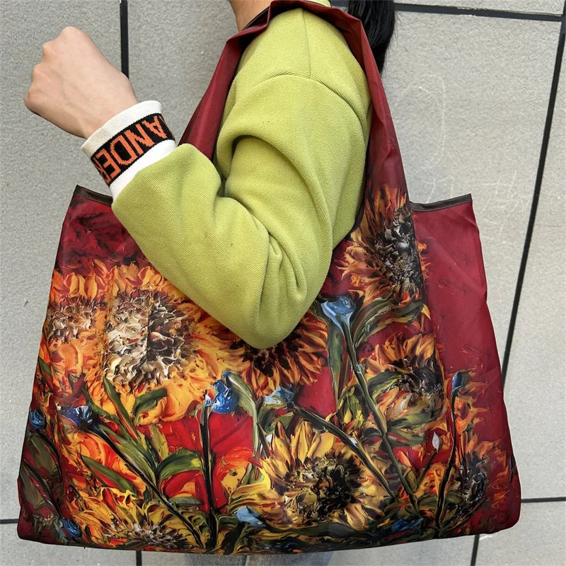 Flower Oil-Painting Foldable Shopping Bag product image