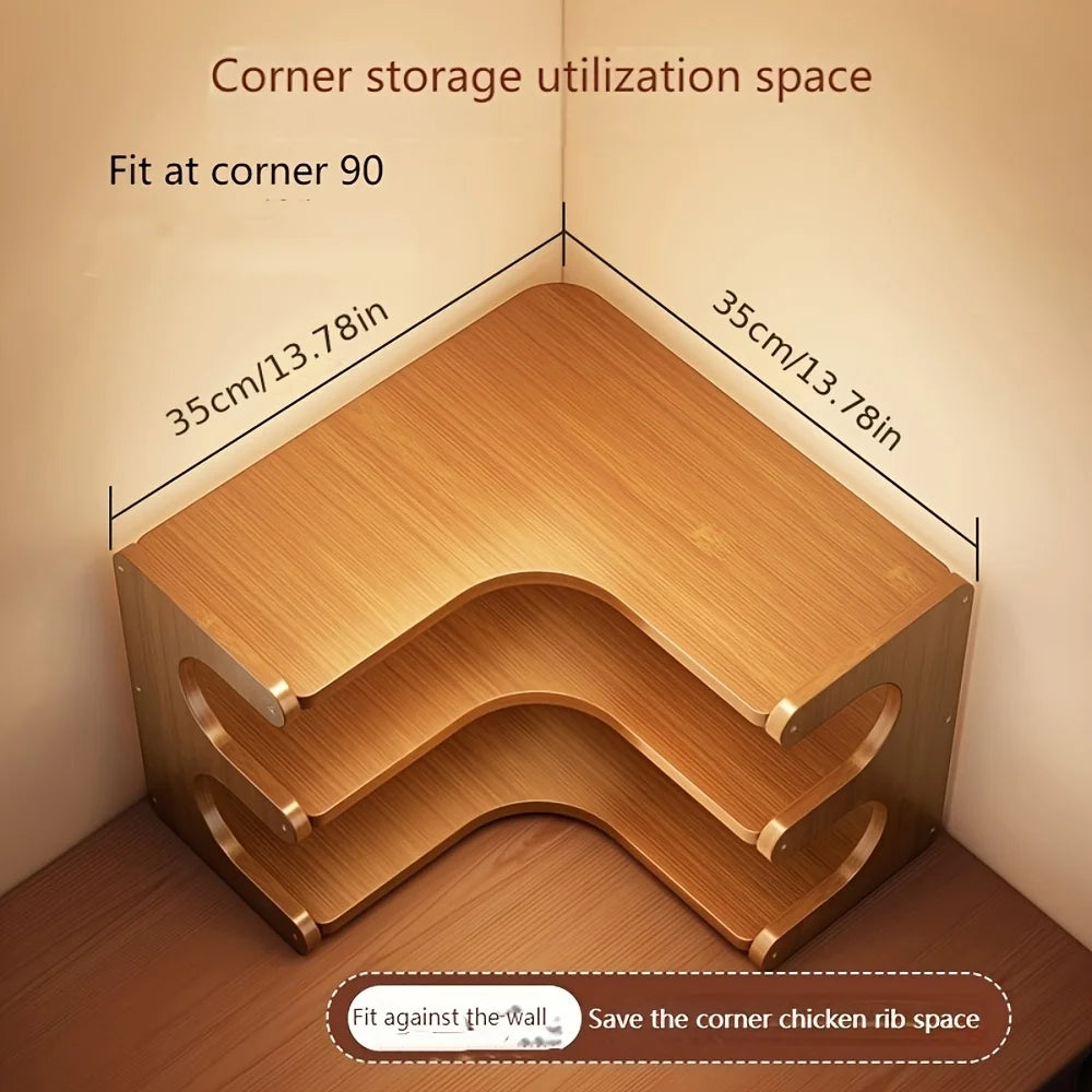 Bamboo Corner Desk Shelf product image
