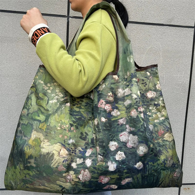 Flower Oil-Painting Foldable Shopping Bag product image
