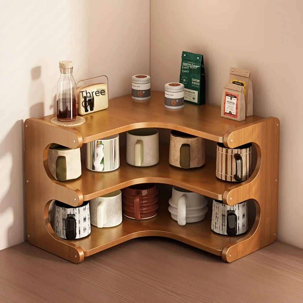 Bamboo Corner Desk Shelf product image