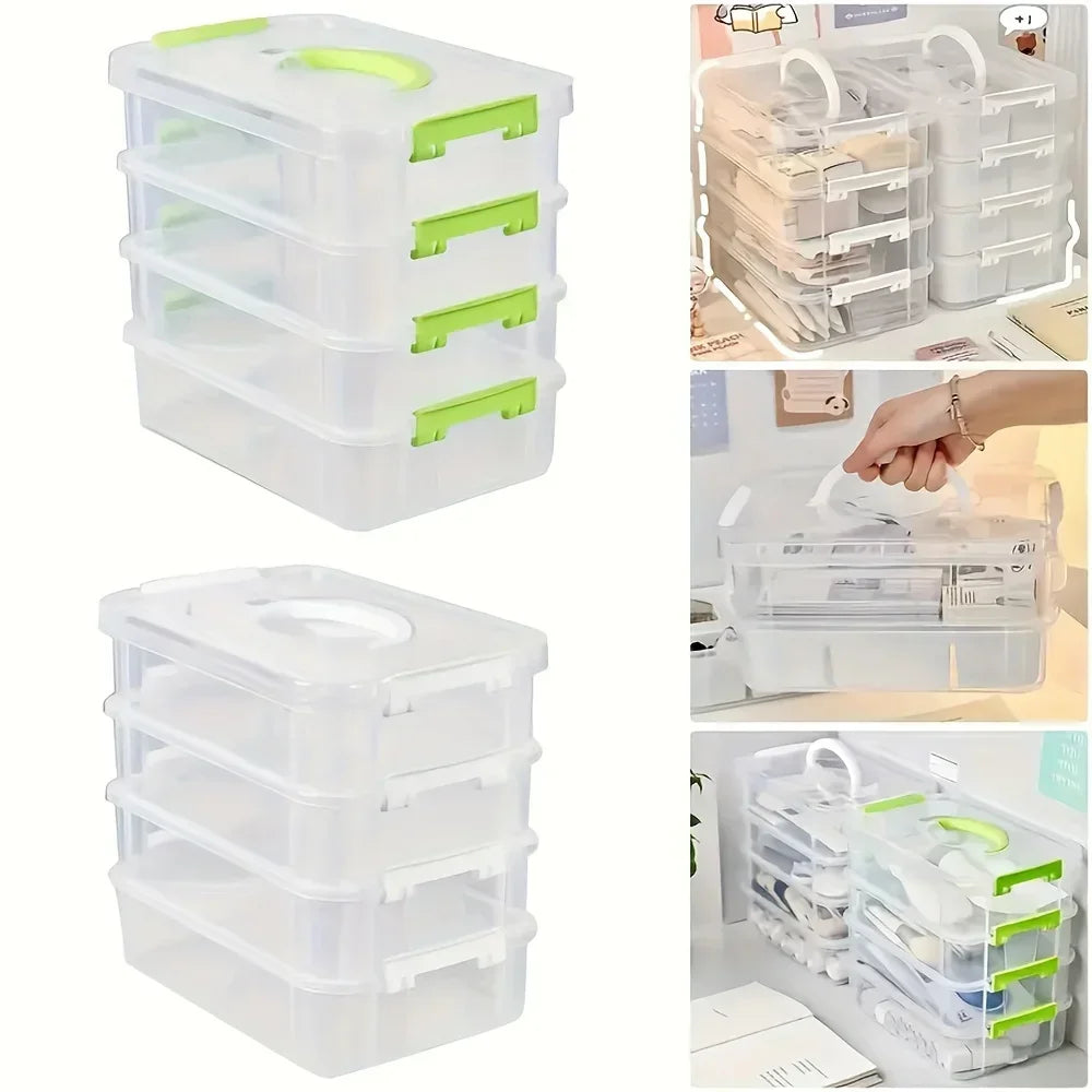 Four-Layer Transparent Storage Box product image