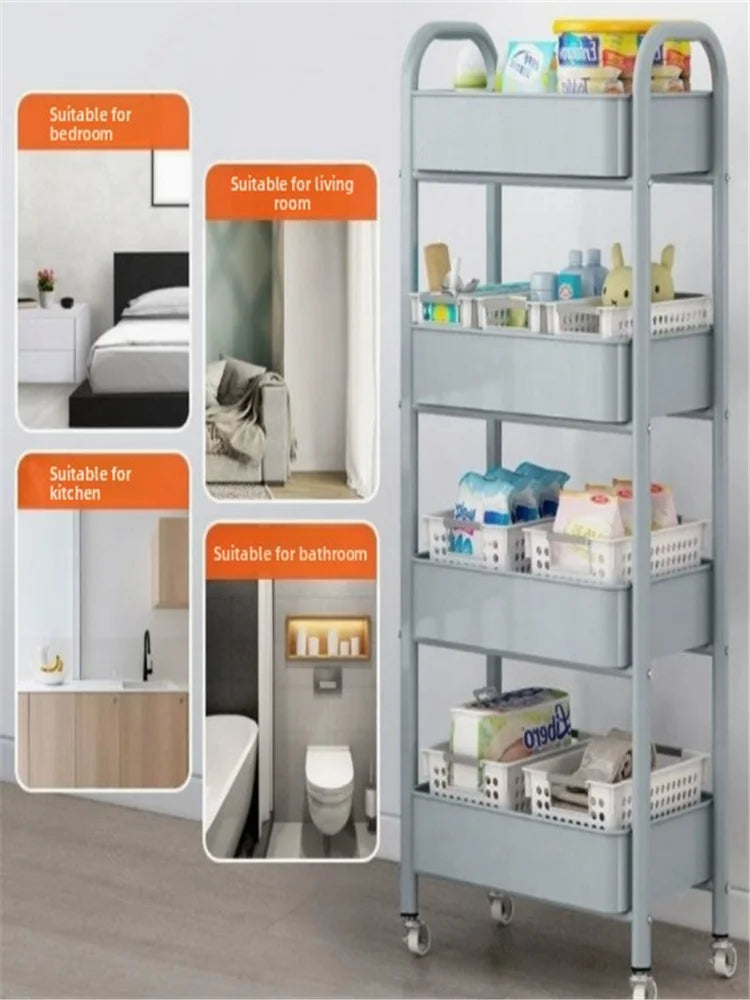 Trolley With Handlebar and Storage Rack product image