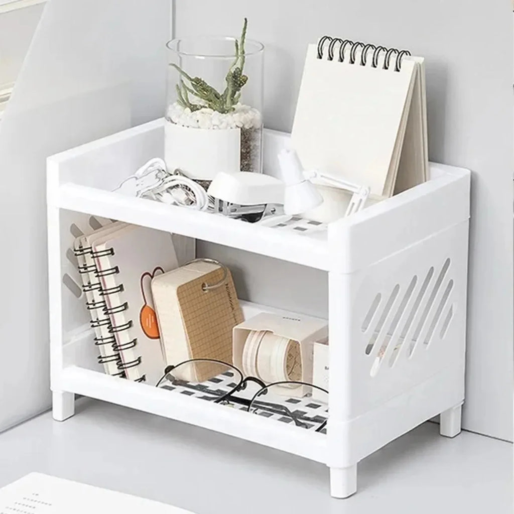 Modern Double-Deck Desk Storage Rack product image