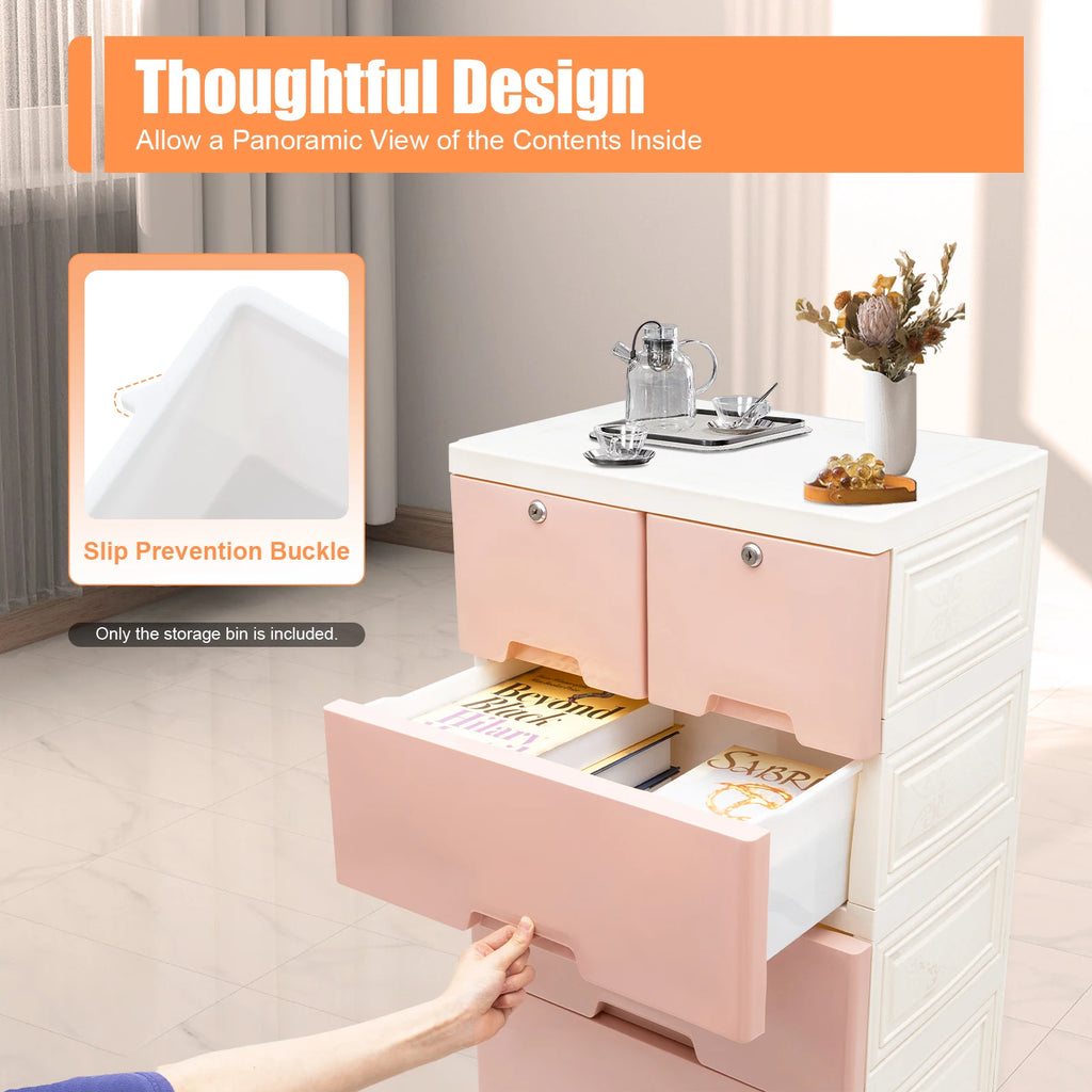 Five-Tier Plastic Storage Cabinet product image