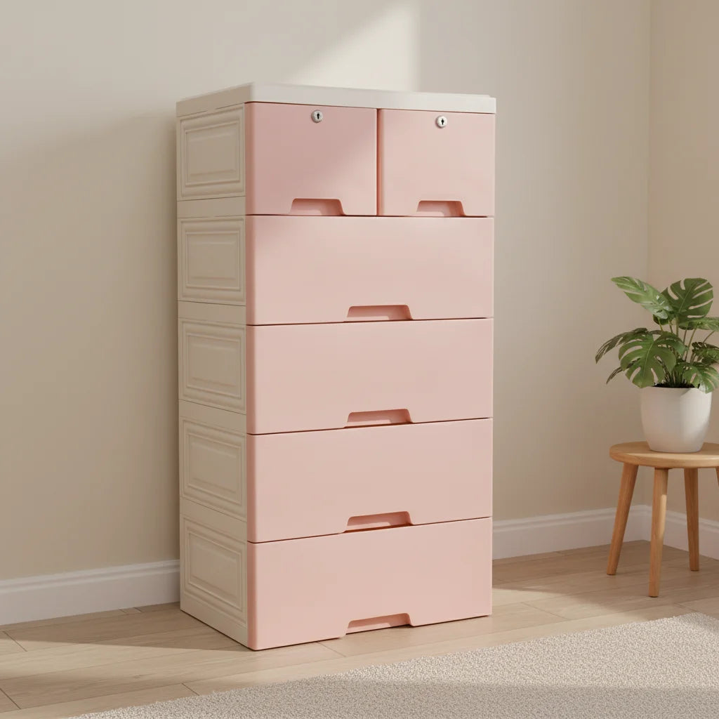 Five-Tier Plastic Storage Cabinet product image