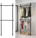 Two-Tier Floor-to-Ceiling Clothes Rack product image