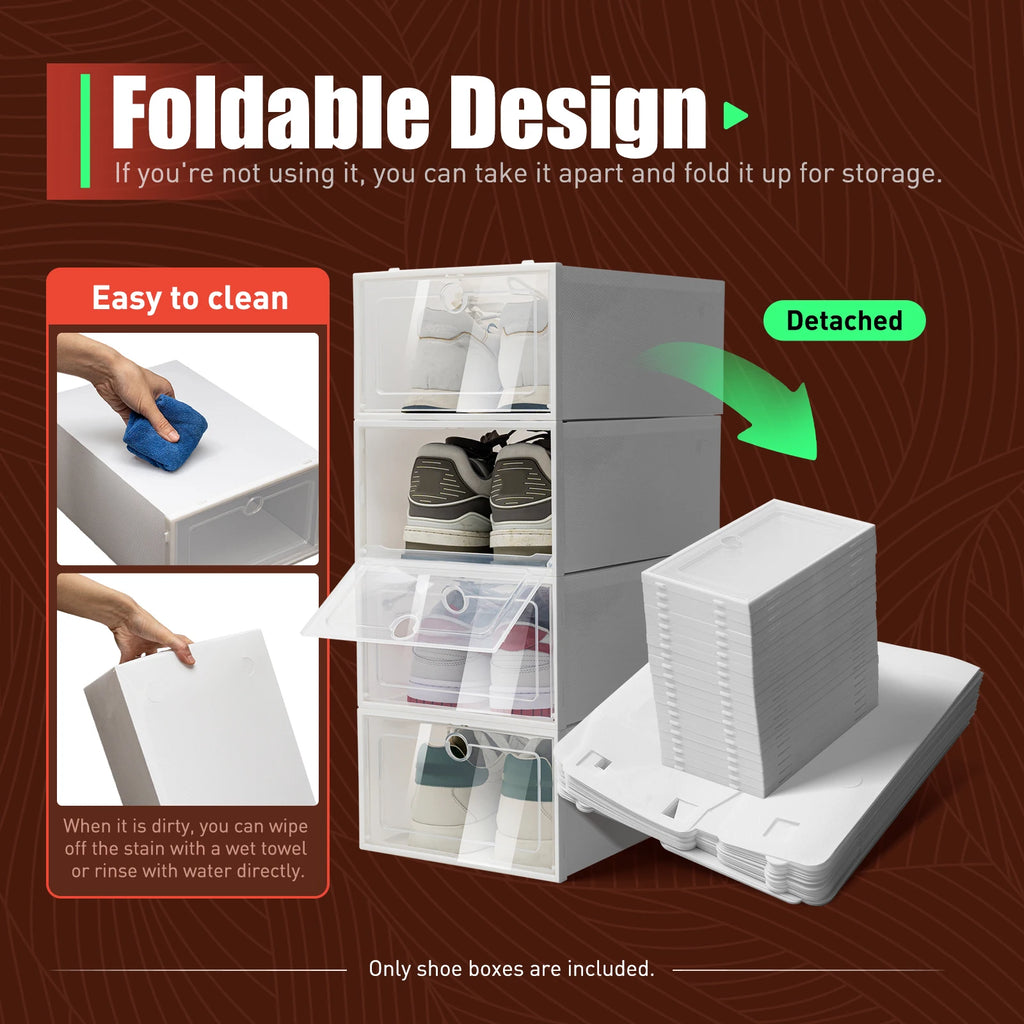 20-Pack Foldable Stackable Shoe Storage Boxes product image