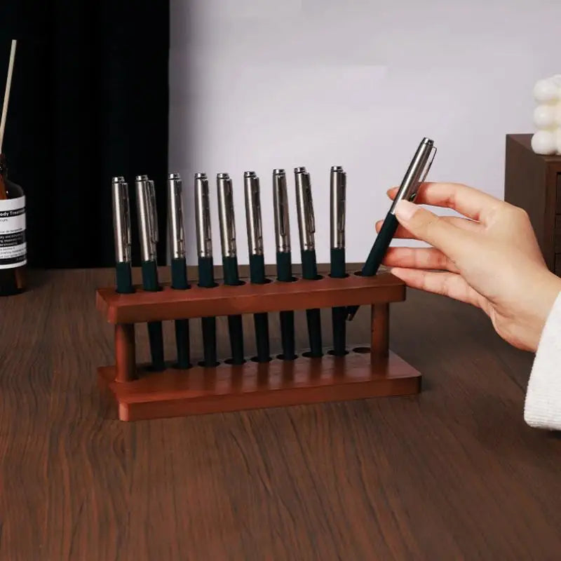 Walnut Wood Multifunction Desk Organizer product image