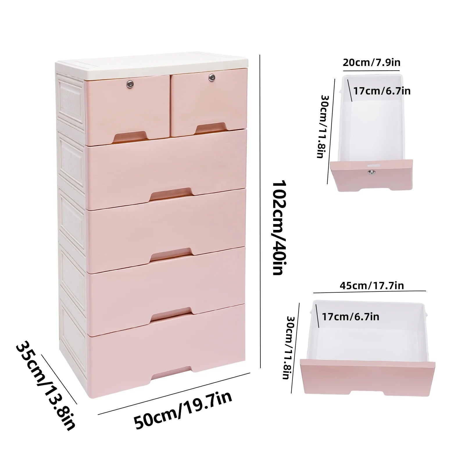 Five-Tier Plastic Storage Cabinet product image
