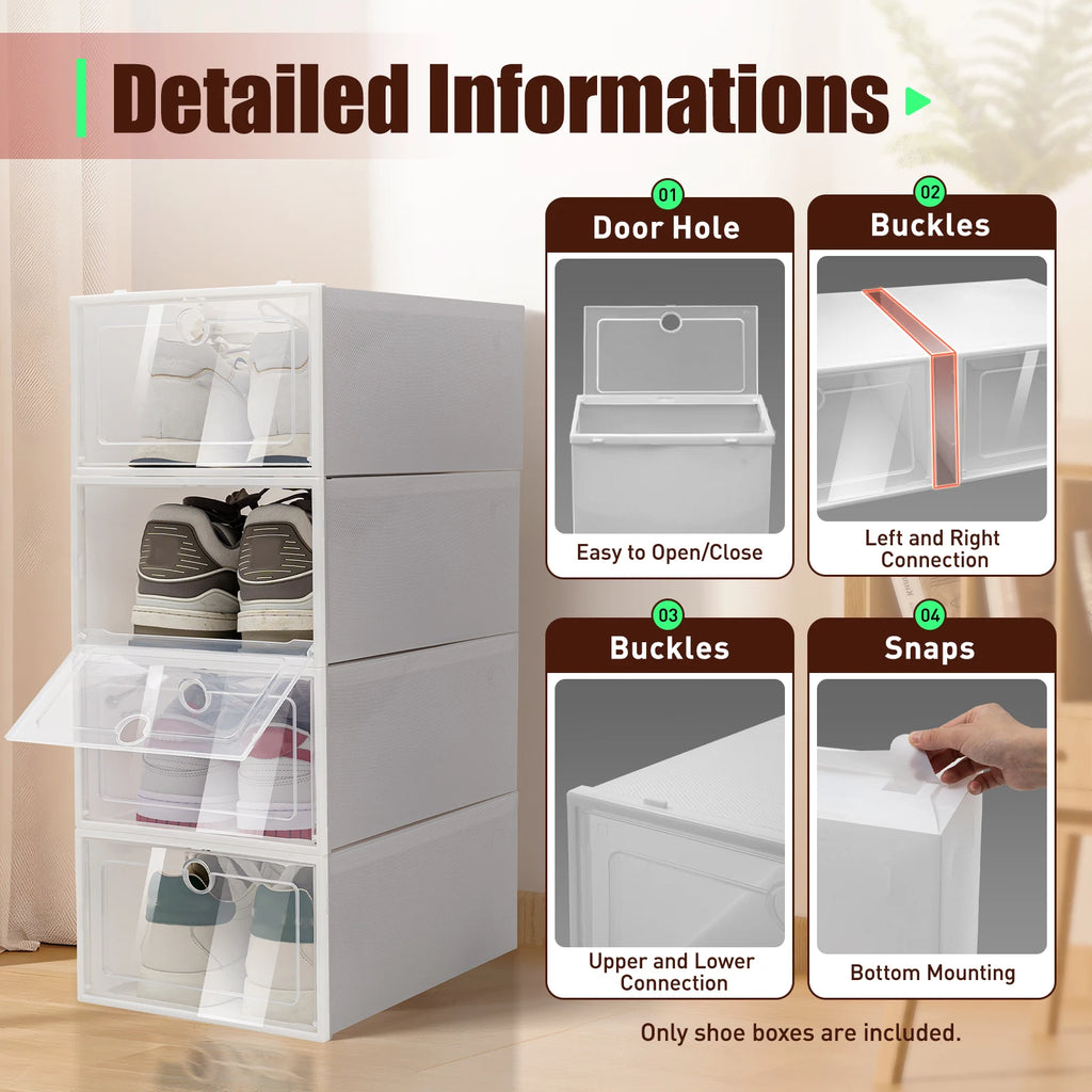 20-Pack Foldable Stackable Shoe Storage Boxes product image