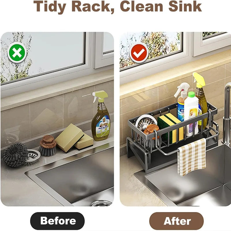 Carbon-Steel Kitchen Sink Organizer product image