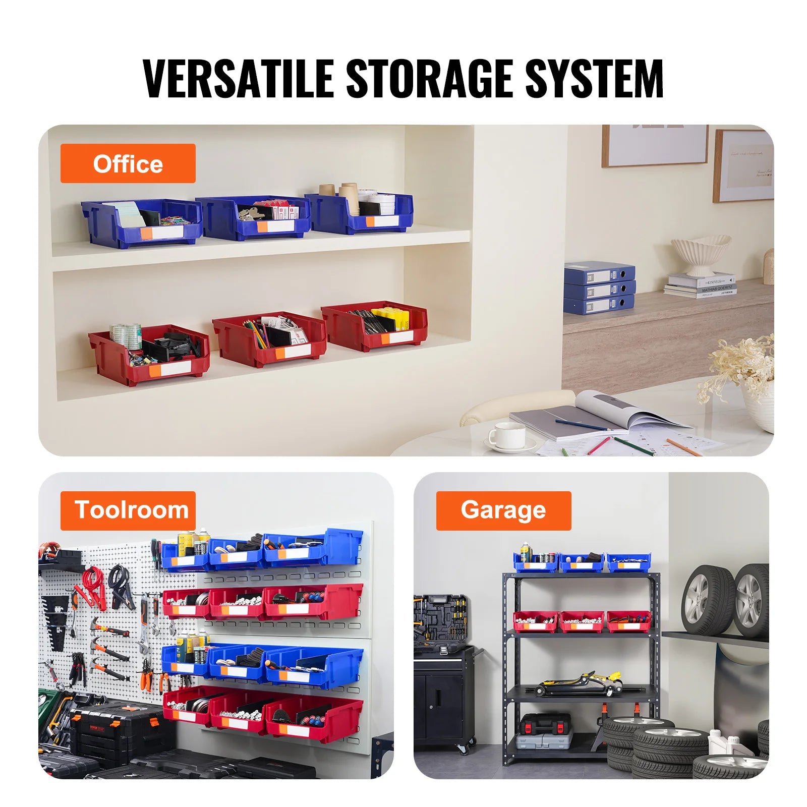 Six-Piece Garage Storage Bin Set product image